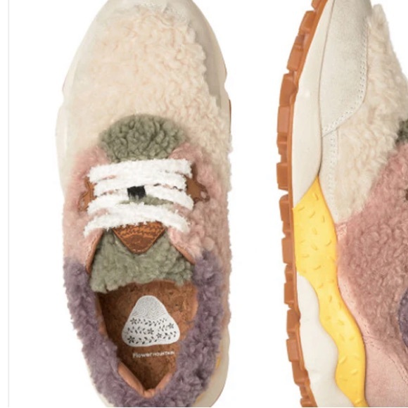 Flower Mountain Pampas Teddy Sneaker (Women) - Ice/Pink - Picture 2 of 5